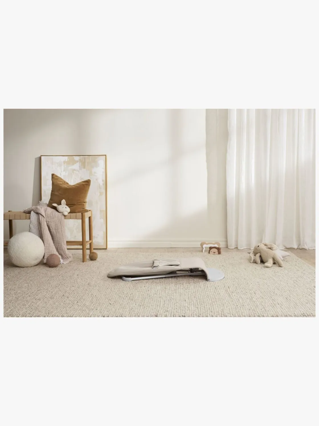 Skråstole & Babygynger|BABYBJORN BabyBjörn Bliss Skråstol Woven Mélange, Lys Beige