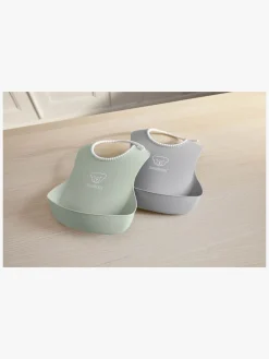 BABYBJORN Spisetid-BabyBjörn Hagesmæk 2-pak, Grå/Lysegrøn