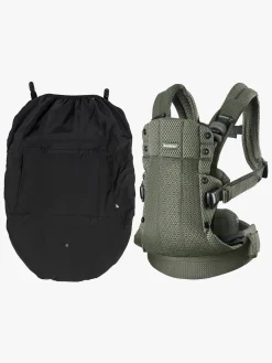 Bæreseler, Strækvikler & Bærestole|BABYBJORN BabyBjörn Harmony Bæresele 3D Mesh inkl. Regnslag, Mørkegrøn