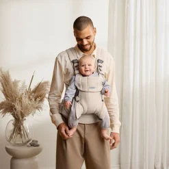 BABYBJORN Bæreseler, Strækvikler & Bærestole-BabyBjörn Harmony Bæresele Woven, Light Beige Melange