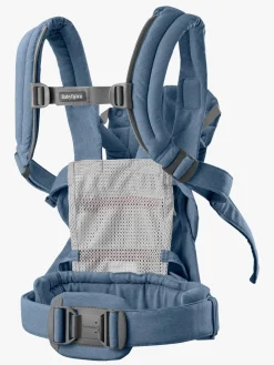 Bæreseler, Strækvikler & Bærestole|BABYBJORN BabyBjörn Harmony Bæresele Woven, Blue Melange Blå/Grå