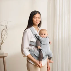 Bæreseler, Strækvikler & Bærestole|BABYBJORN BabyBjörn Harmony Bæresele Woven, Light Grey Melange Grå