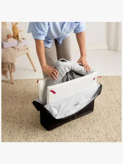 Børn BABYBJORN Børnesenge & Tilbehør-BabyBjörn Light Weekendseng, Silver inkl Overtrækslagen