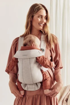 Bæreseler, Strækvikler & Bærestole|BABYBJORN BabyBjörn Mini Bæresele 3D Jersey, Lys Beige