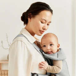 Bæreseler, Strækvikler & Bærestole|BABYBJORN BabyBjörn Mini Bæresele 3D Jersey, Light grey Grå