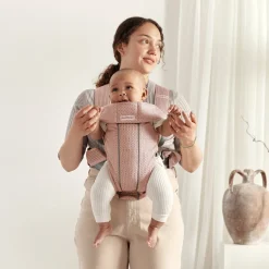 Bæreseler, Strækvikler & Bærestole|BABYBJORN BabyBjörn Mini Bæresele 3D Mesh, Dusty Pink Lyserød