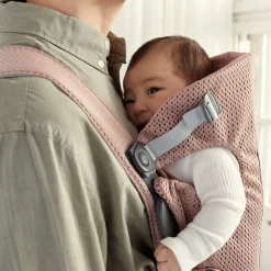 Bæreseler, Strækvikler & Bærestole|BABYBJORN BabyBjörn Mini Bæresele 3D Mesh, Dusty Pink Lyserød