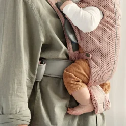 Bæreseler, Strækvikler & Bærestole|BABYBJORN BabyBjörn Mini Bæresele 3D Mesh, Dusty Pink Lyserød