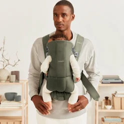 Bæreseler, Strækvikler & Bærestole|BABYBJORN BabyBjörn Mini Bæresele Woven, Mørkegrøn Grøn
