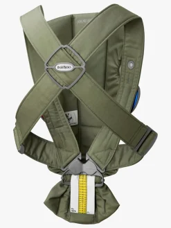 Bæreseler, Strækvikler & Bærestole|BABYBJORN BabyBjörn Mini Bæresele Woven, Mørkegrøn Grøn