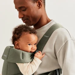 Bæreseler, Strækvikler & Bærestole|BABYBJORN BabyBjörn Mini Bæresele Woven, Mørkegrøn Grøn