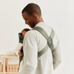 Bæreseler, Strækvikler & Bærestole|BABYBJORN BabyBjörn Mini Bæresele Woven, Mørkegrøn Grøn