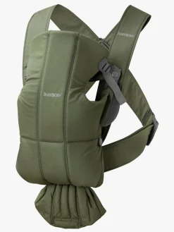 Bæreseler, Strækvikler & Bærestole|BABYBJORN BabyBjörn Mini Bæresele Woven, Mørkegrøn Grøn