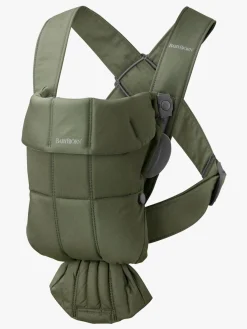 Bæreseler, Strækvikler & Bærestole|BABYBJORN BabyBjörn Mini Bæresele Woven, Mørkegrøn Grøn