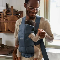 Bæreseler, Strækvikler & Bærestole|BABYBJORN Babybjörn Mini Bæresele Woven, Blå Blå