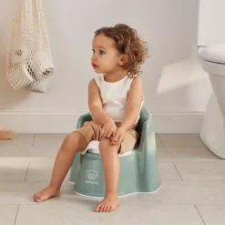 Badeværelset|BABYBJORN BabyBjörn Pottestol, Deep Green/White Grøn
