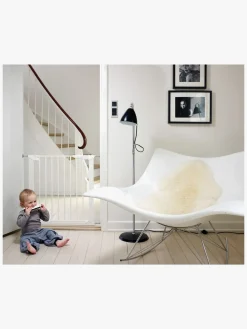 Sikkerhed|BabyDan Sikkerhedsgitter Premier m. 2 Forlængere, Hvid