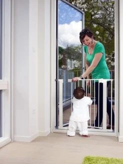 Sikkerhed|BabyDan Sikkerhedsgitter Premier m. 2 Forlængere, Hvid