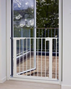 Sikkerhed|BabyDan Sikkerhedsgitter Premier m. 2 Forlængere, Hvid