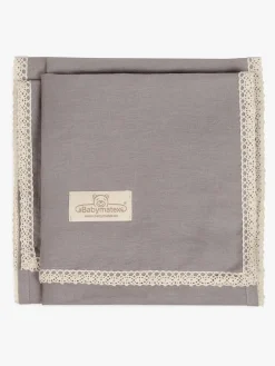 Børn BabyMatex Interiør-Babytæppe i Hør 75 x 100 cm, Mørkegråt