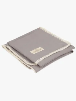 Børn BabyMatex Interiør-Babytæppe i Hør 75 x 100 cm, Mørkegråt