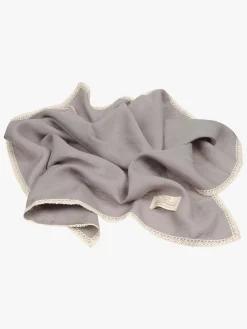 Børn BabyMatex Interiør-Babytæppe i Hør 75 x 100 cm, Mørkegråt