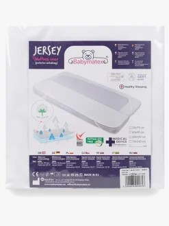 Sengetøj|BabyMatex Hygienic Jersey Rullemadras til tremmeseng 60x120 cm Åndbar og Vandtæt, Hvid