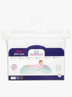 Børn BabyMatex Sengetøj-Hygienic Jersey Vandtæt Stræklagen til Tremmeseng 60 x 120 cm, Hvid