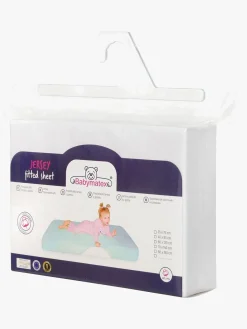 Sengetøj|BabyMatex Jersey Stræklagen til Børnesenge 80 x 160 cm, Hvid