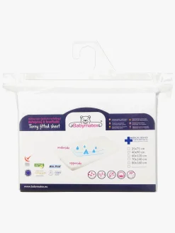 Børn BabyMatex Sengetøj-Premium Frotté Stræklagen til Tremmeseng 60 x 120 cm, Hvid