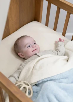 Interiør|BabysOnly Baby's Only Cot Tæppe Cozy, Misty Blue Blå
