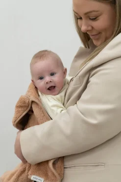 Interiør|BabysOnly Baby's Only Hooded Baby Tæppe med Fødder Cozy, Tuscany Beige