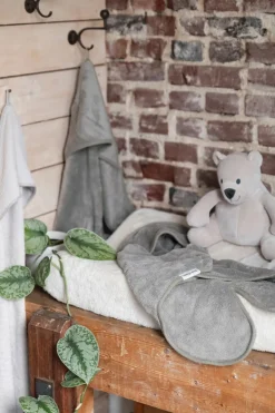 Børn BabysOnly Interiør-Baby's Only Hooded Baby Tæppe med Fødder Cozy, Urban Taupe