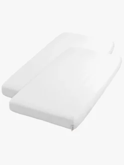 Børn BabysOnly Sengetøj-Baby's Only Stræklagen 2-pak 40x80, Tender White