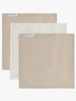 Stofbleer, Nusseklude & Babytæpper|BabysOnly Baby's Only Tender Bomuldsstofble 3-pak, /Linen Beige