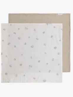 Stofbleer, Nusseklude & Babytæpper|BabysOnly Baby's Only 65x65 Tæppe/ Stofble i Musselin 2-pak, Tender /Clover Beige
