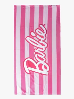 Uv & Strand|Barbie Badehåndklæde, Lyserød/Hvid