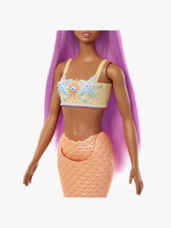 Dukker & Bamser|Barbie Dukke Havfrue med Farverig Hår, Orange