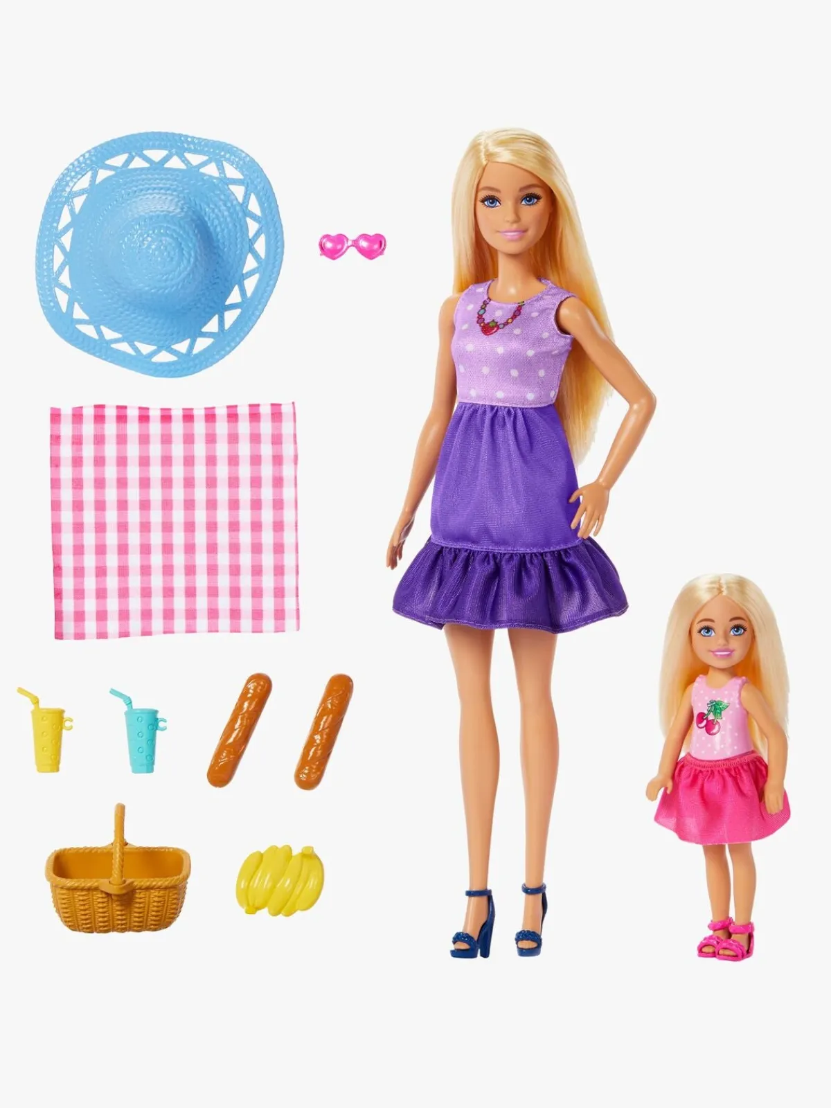 Barbie Dukker & Bamser-Family & Friends Legesæt Malibu & Chelsea Picnic