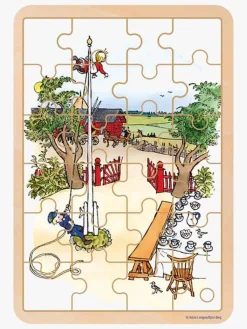 Spil & Puslespil|EmilILonneberga Barbo Toys Emil Fra Lønneberg Puslespil - Træ 24 Brikker