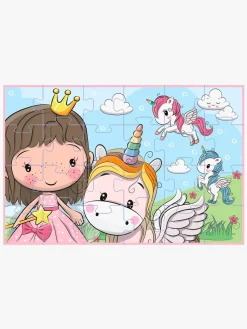 BarboToys Spil & Puslespil-Barbo Toys Lillie & Ellie Kuffert med Gulvpuslespil 24 Brikker