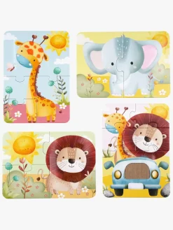 BarboToys Spil & Puslespil-Barbo Toys  Rør og føl Puslespil Safari 4-i-1