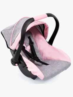 Dukker & Bamser|BayerDesign Bayer Design Autostol med Kaleche til Dukke, Grå Grå/Lyserød