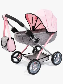 Dukker & Bamser|BayerDesign Bayer Design Cosy Dukkevogn, Grå Lyserød/Grå