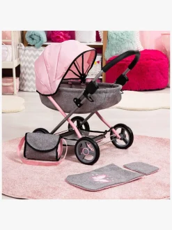 Dukker & Bamser|BayerDesign Bayer Design Cosy Dukkevogn, Grå Lyserød/Grå