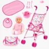 BayerDesign Dukker & Bamser-Bayer Design Dukkevogn Buggy Sæt med Dukke, Pink