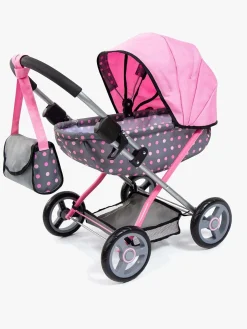 Dukker & Bamser|BayerDesign Bayer Design Dukkevogn Cosy, Grå/Lyserød Grå/Lyserød