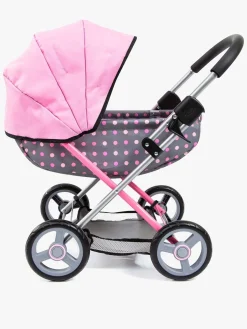 Dukker & Bamser|BayerDesign Bayer Design Dukkevogn Cosy, Grå/Lyserød Grå/Lyserød