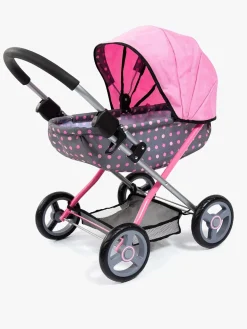 Dukker & Bamser|BayerDesign Bayer Design Dukkevogn Cosy, Grå/Lyserød Grå/Lyserød