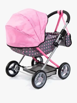 Dukker & Bamser|BayerDesign Bayer Design Dukkevogn Cosy, Grå/Lyserød Grå/Lyserød